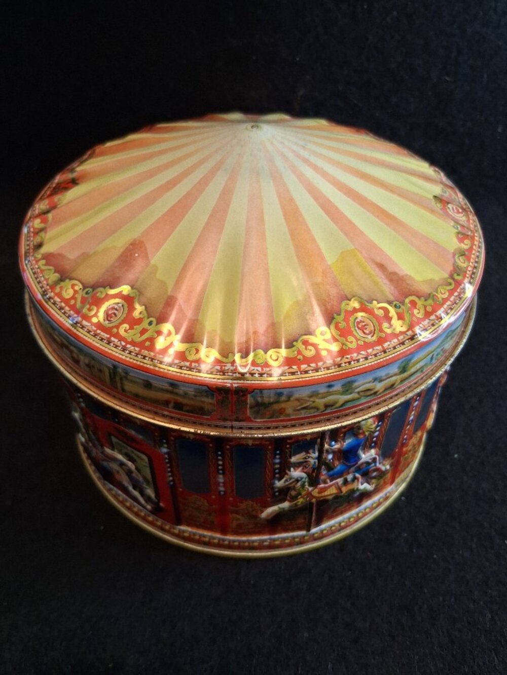 Churchill’s of London Vintage Carousel Candy Tin • Embossed Conical Lid - Picture 2 of 9